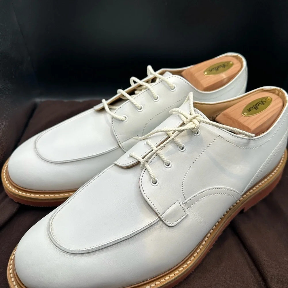 Church's Custom Grade White Leather Men's Oxfords